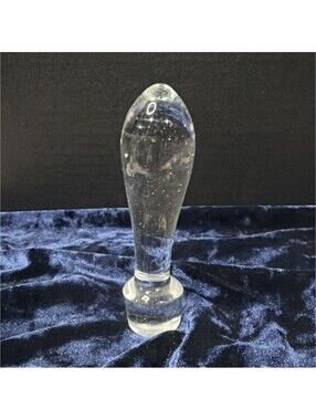 Clear Faceted Glass Bottle Stopper 5 in Long Barware Plug, 1 Count